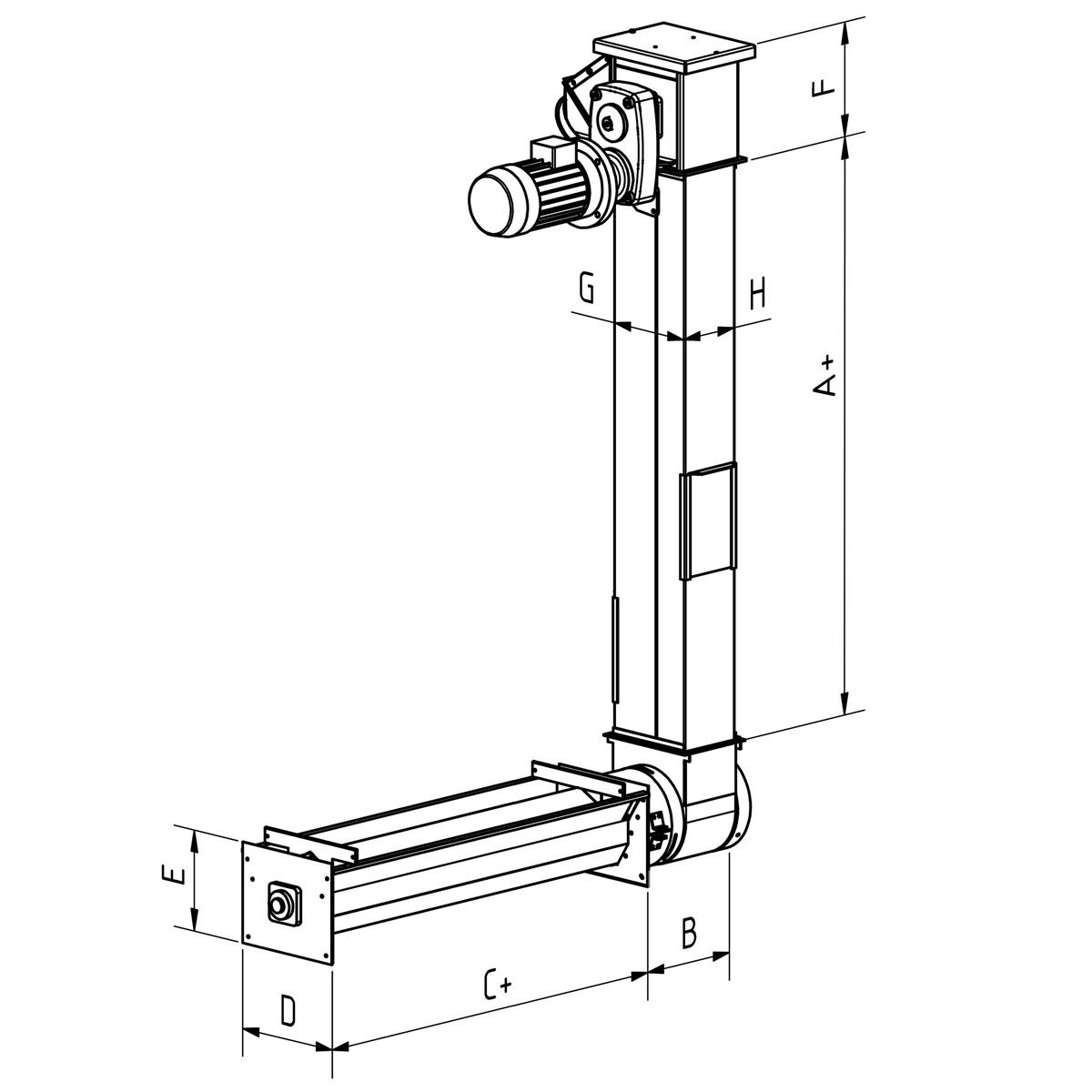 Die sichere Lösung für die Förderung von Getreide, Pellets, Granulaten sowie Mehlen und Pulverprodukten - der Kettenelevator