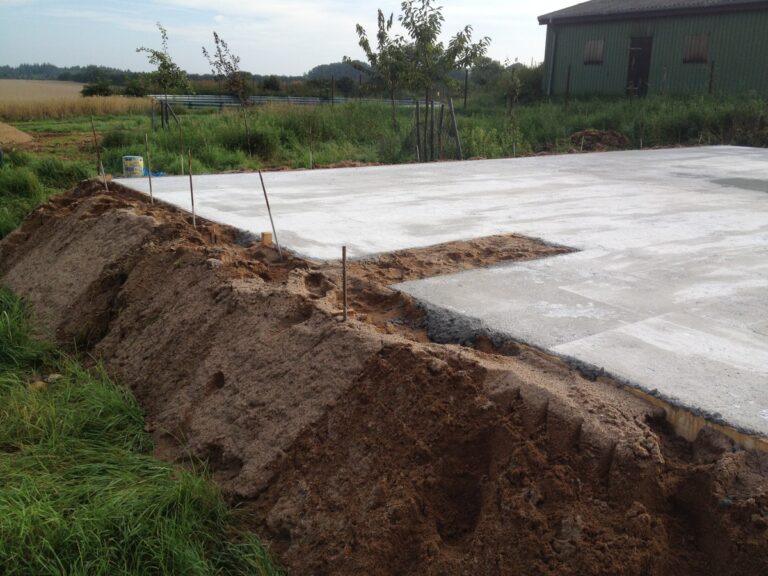 Gießen der Fundamentplatte